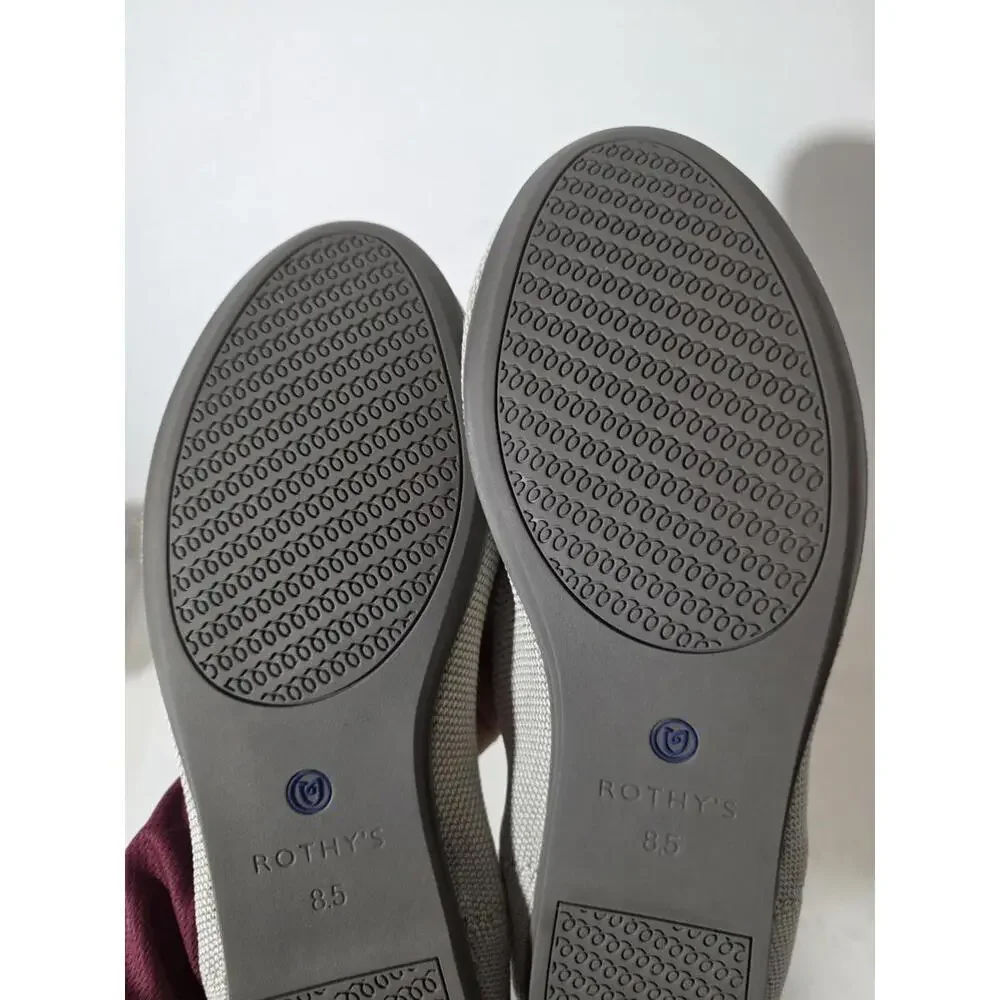 Rothy’s Birdseye Flax The Flat Slip-On Round Toe Comfort 8.5